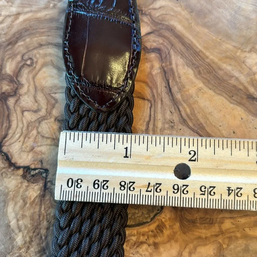 Brighton Mens Elastic Cord w/ Croco Belt - 38